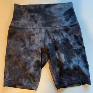 lululemon athletica Black Tie-Dye Bike Shorts